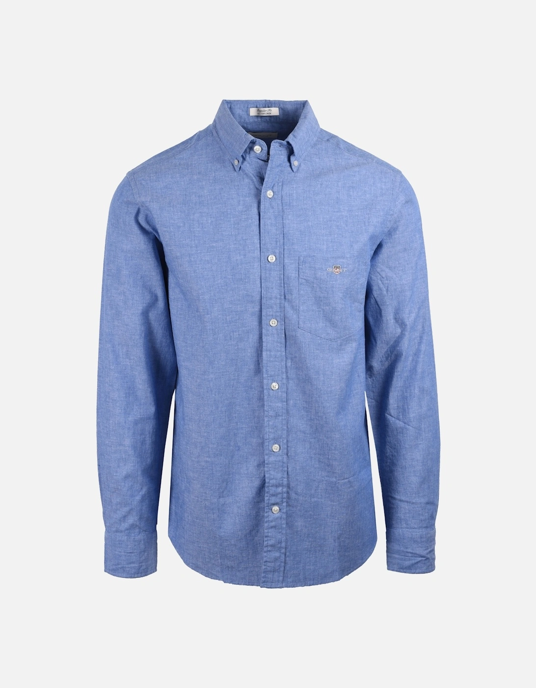 Reg Cotton Linen Long Sleeve Shirt Rich Blue, 5 of 4