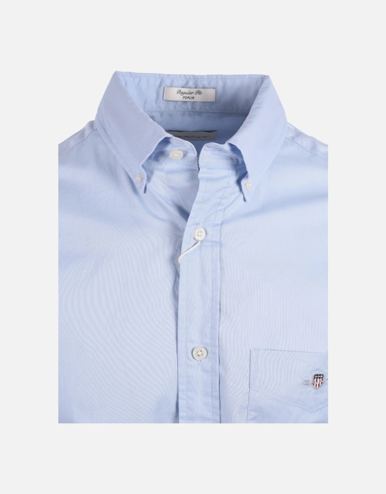 Reg Poplin Short Sleeve Shirt Light Blue