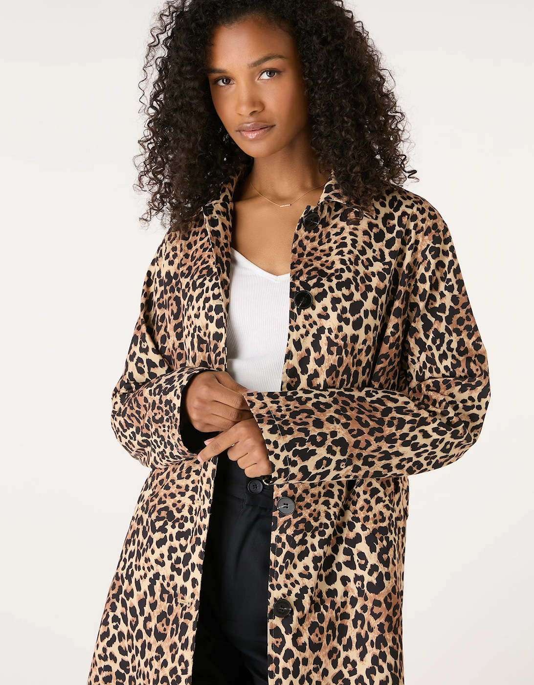 Valencia Cheetah Printed Trench