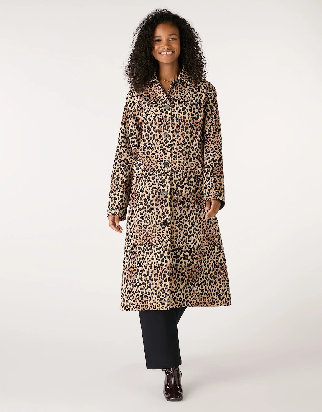 Valencia Cheetah Printed Trench