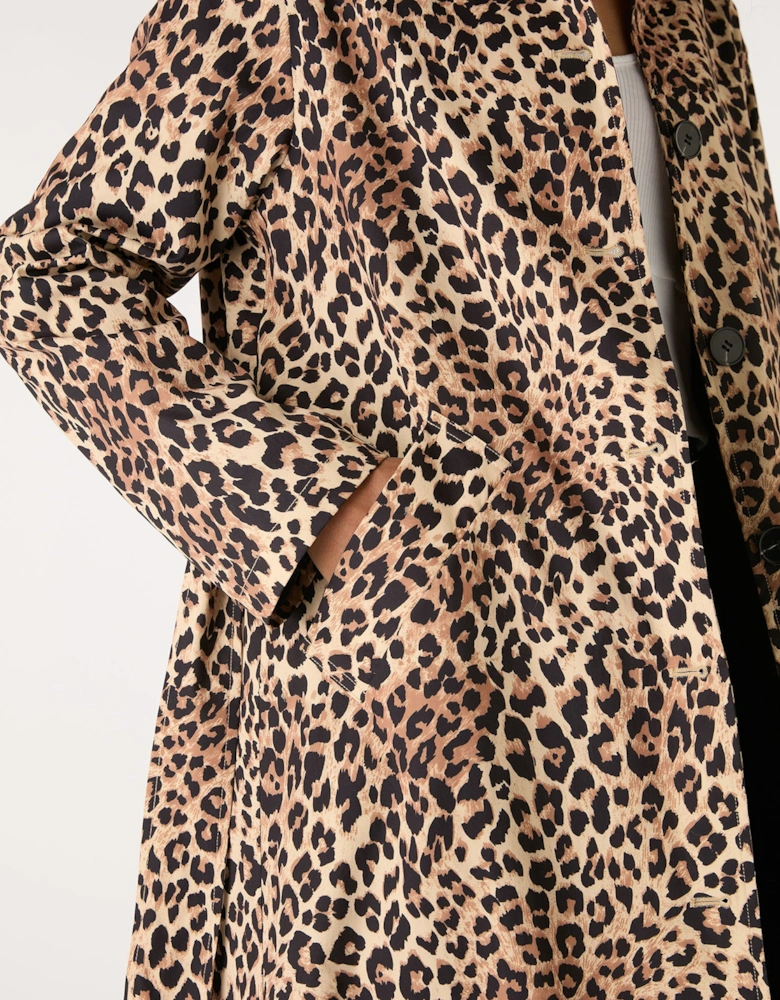 Valencia Cheetah Printed Trench