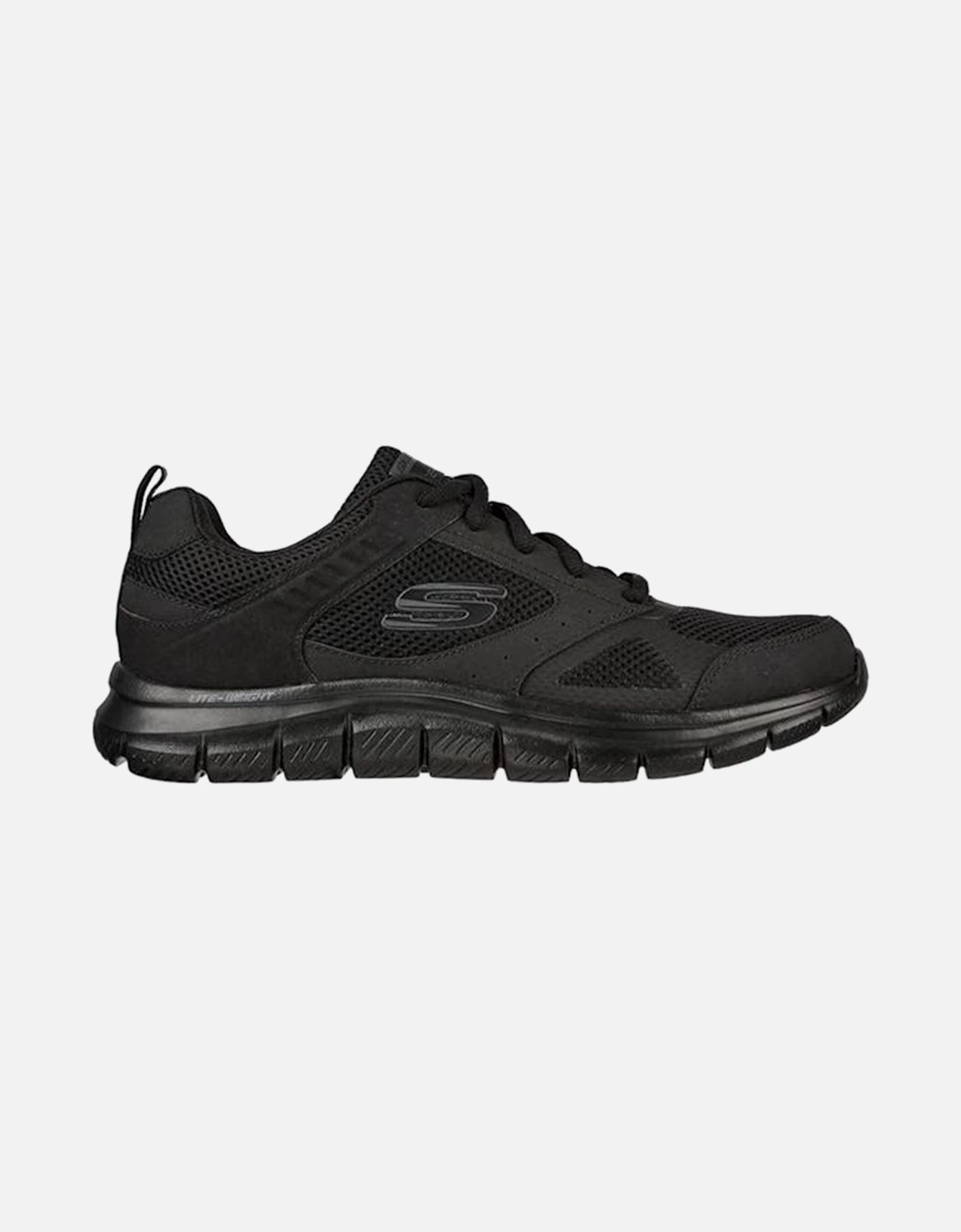 Mens Track Broader Trainers (All Black), 6 of 5