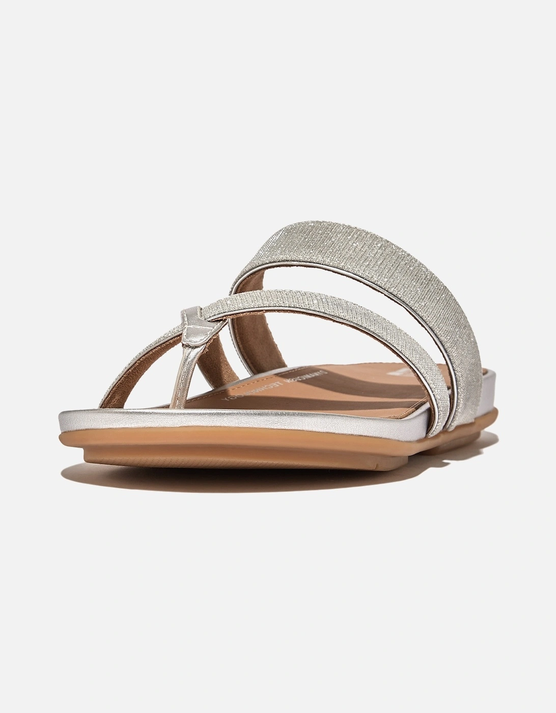 Womens Gracie Shimmerlux Strappy Sandals (Silver)