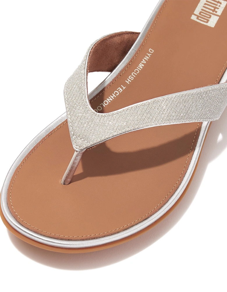 Womens Gracie Shimmerlux Flip Flops (Silver)