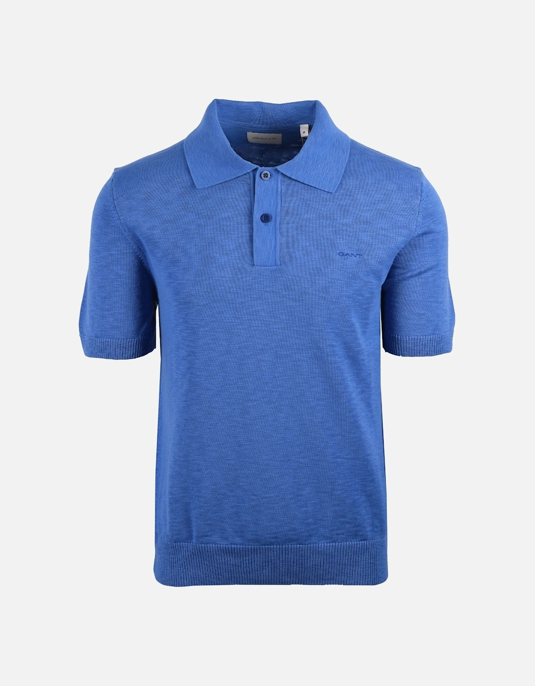 Cotton Flamme Short Sleeve Polo Rich Blue, 4 of 3