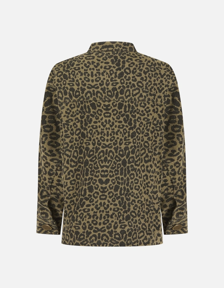 Elliot Jacket in Khaki Leopard print