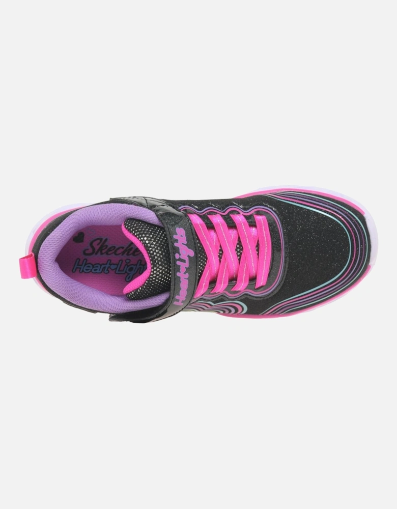 Heart Lights Retro Girls Trainers