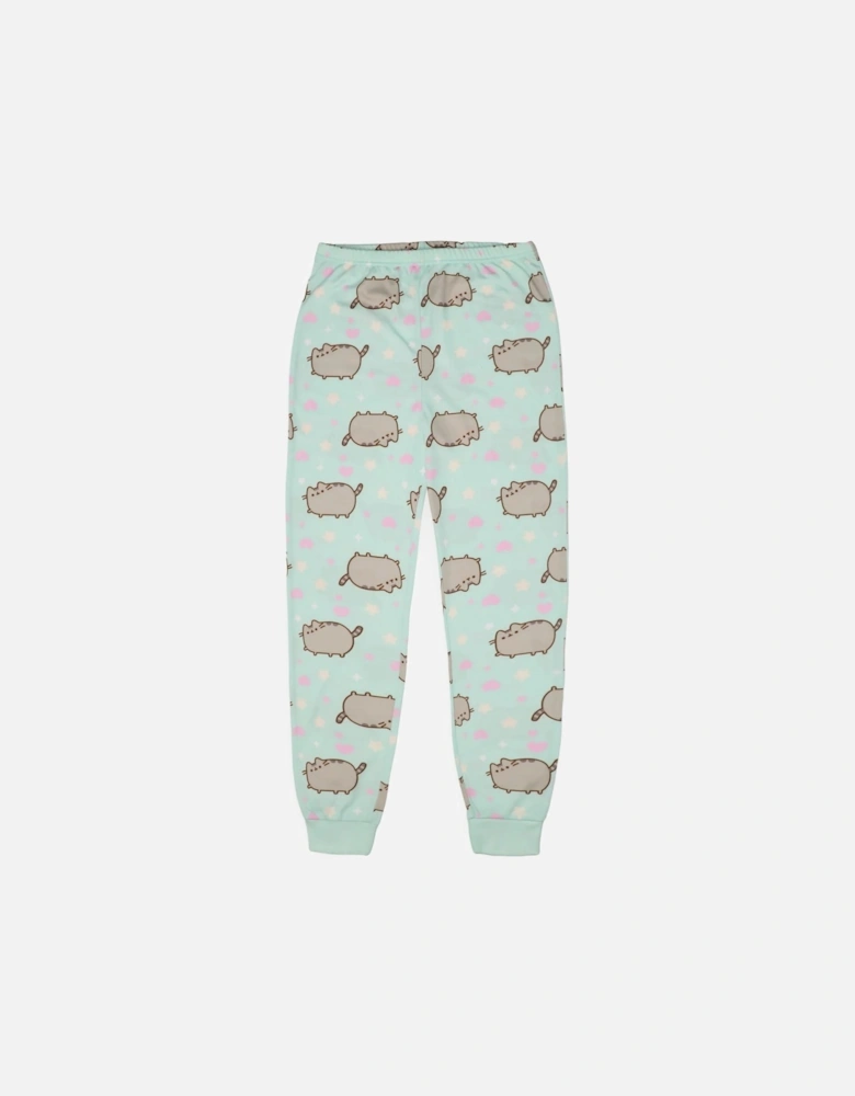 Girls Meow Scatter Short-Sleeved Pyjama Set