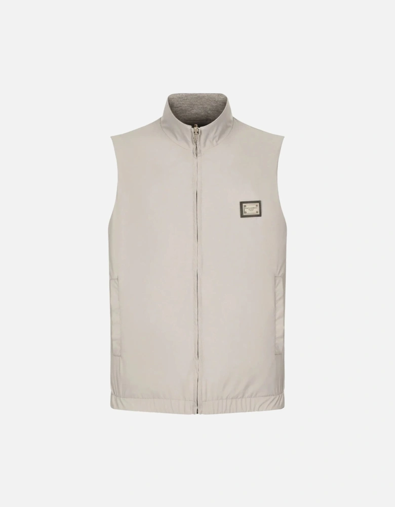 Plaque Zip Gilet Beige