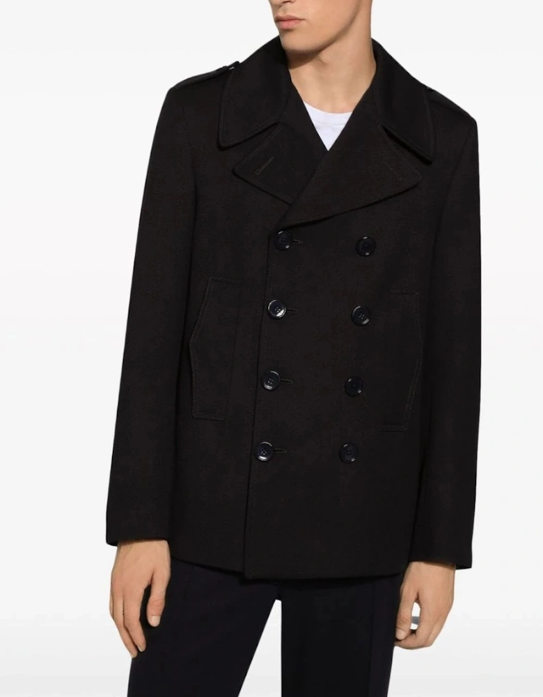 Wool Peacoat Black