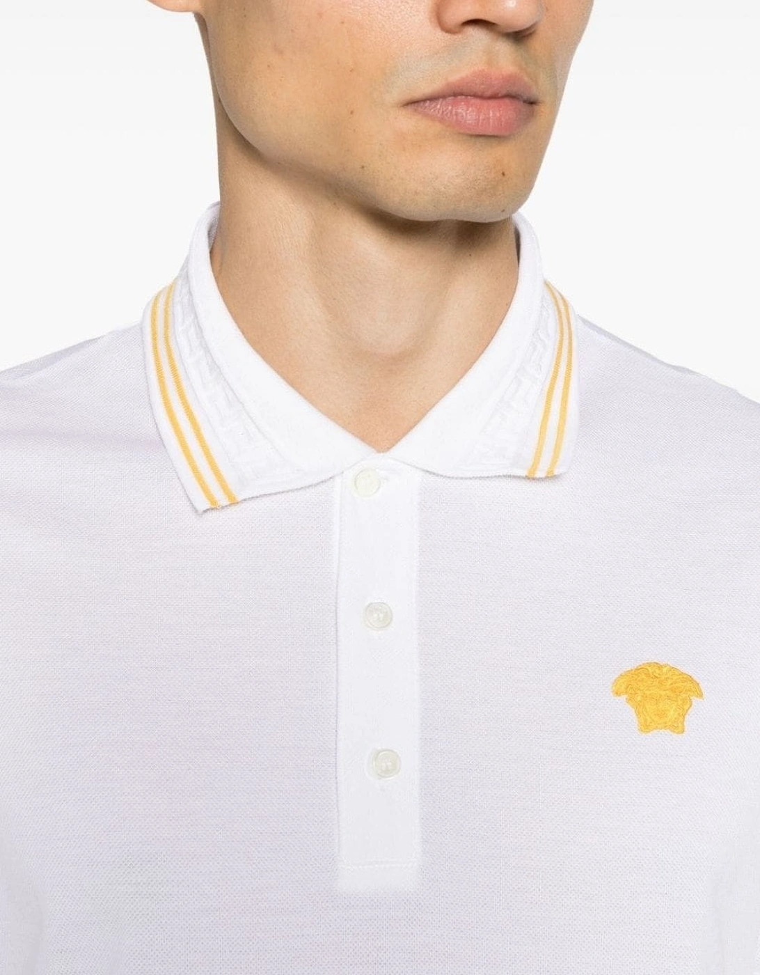 Medusa Pop Piquet Polo White