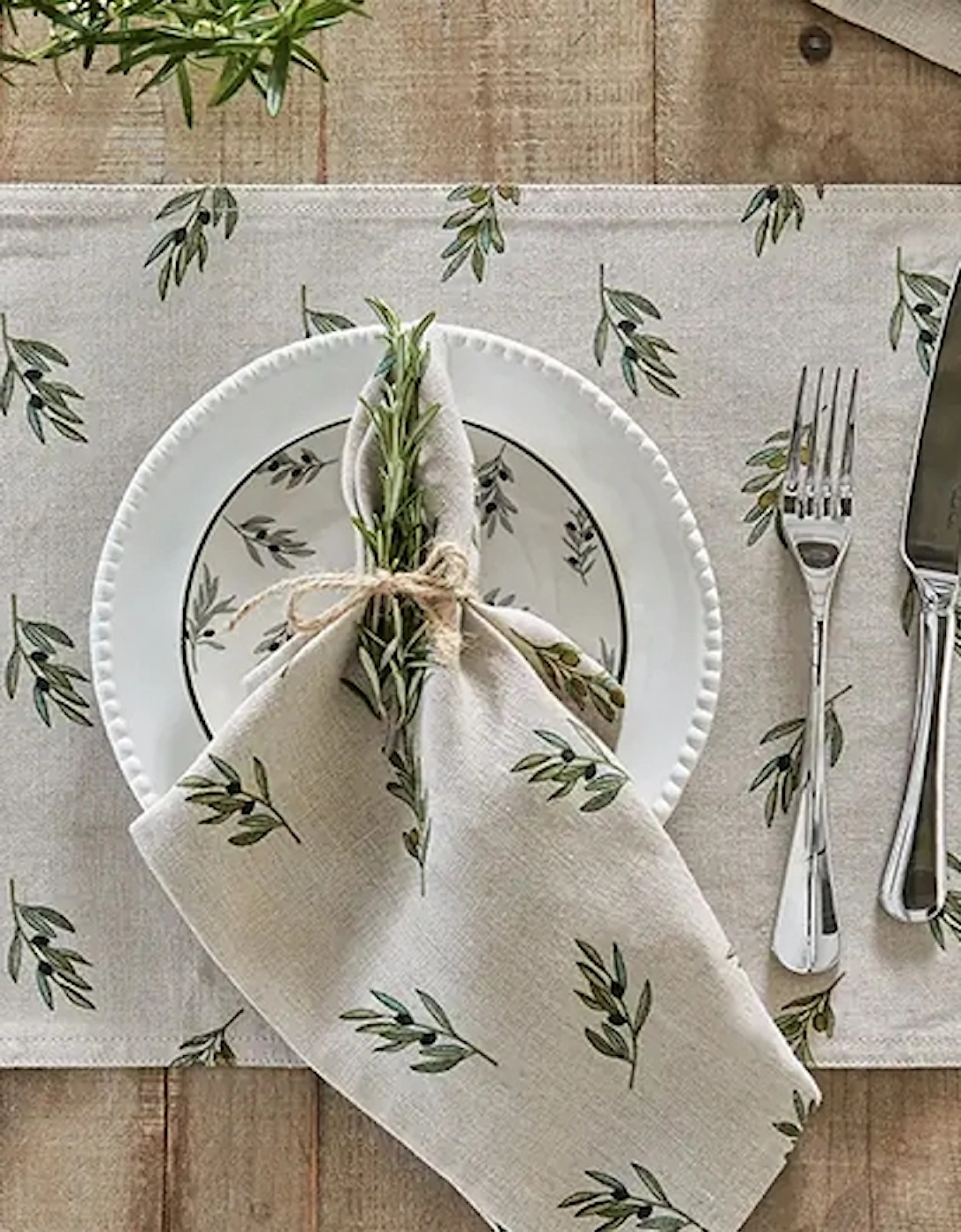 Olive Linen Placemat (Set of 2)