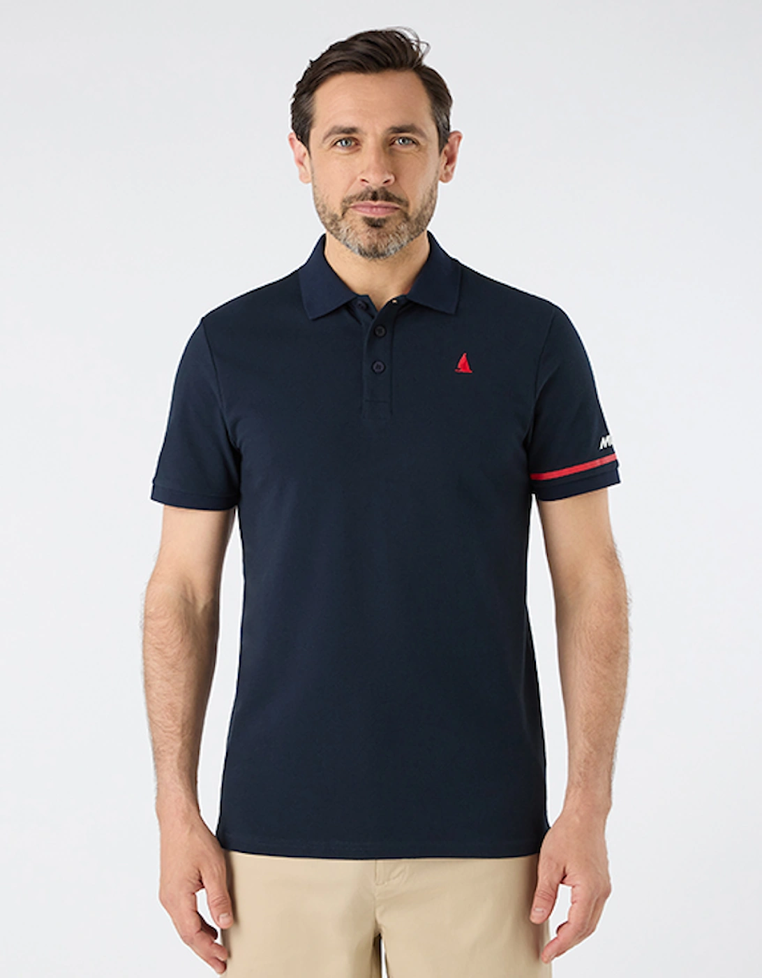 Men's Red Yacht Short Sleeve Polo Navy, 9 of 8
