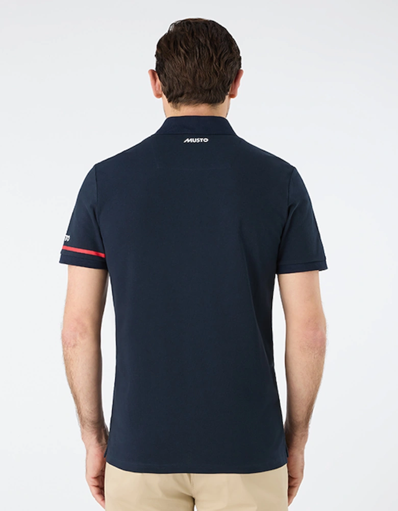 Men's Red Yacht Short Sleeve Polo Navy