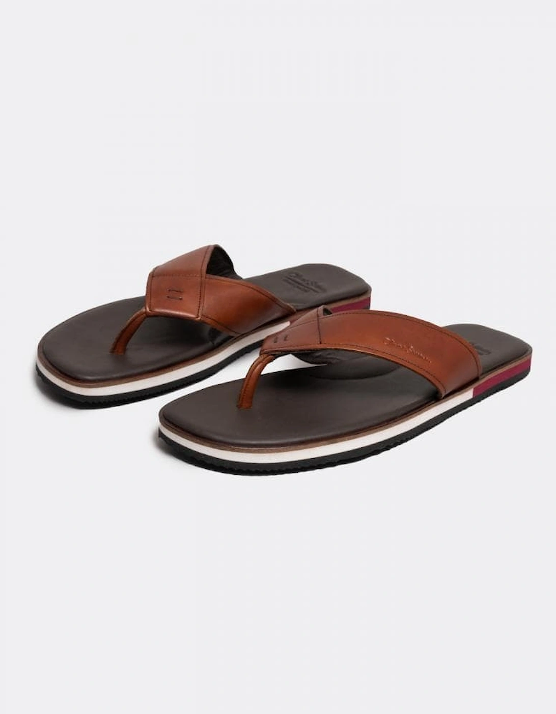 Saltash Leather Mens Flip Flops, 7 of 6