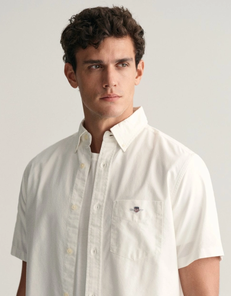 Mens Regular Fit Short Sleeve Oxford Shirt