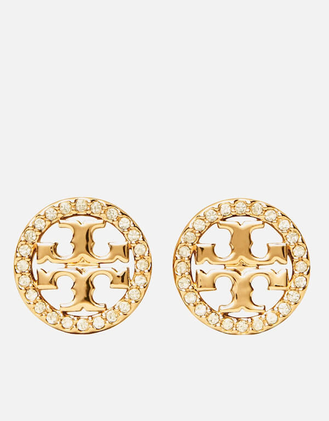 Women's Miller Pave Stud Earrings - Tory Gold/Crystal, 2 of 1
