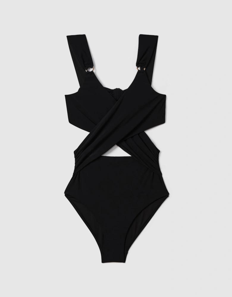 Cross Front Cut-Out Swimsuit