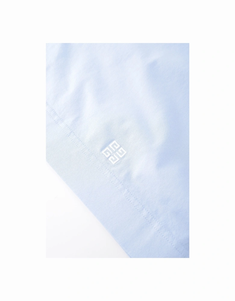 4G Motif Branded Cotton T-shirt Blue