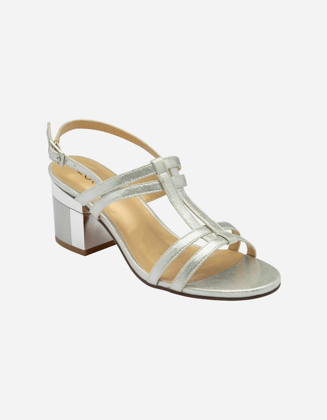 Lotus Women's Mirella Womens Heeled Sandals - Silver Synth - Size: 7