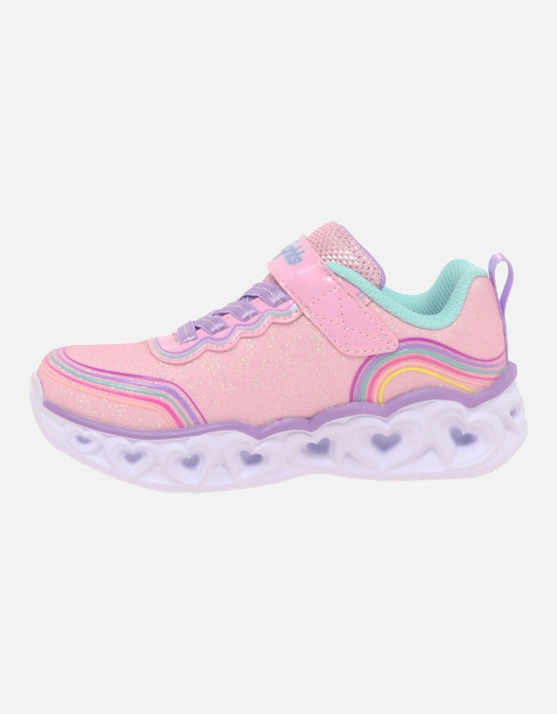 Heart Lights Retro Girls Trainers