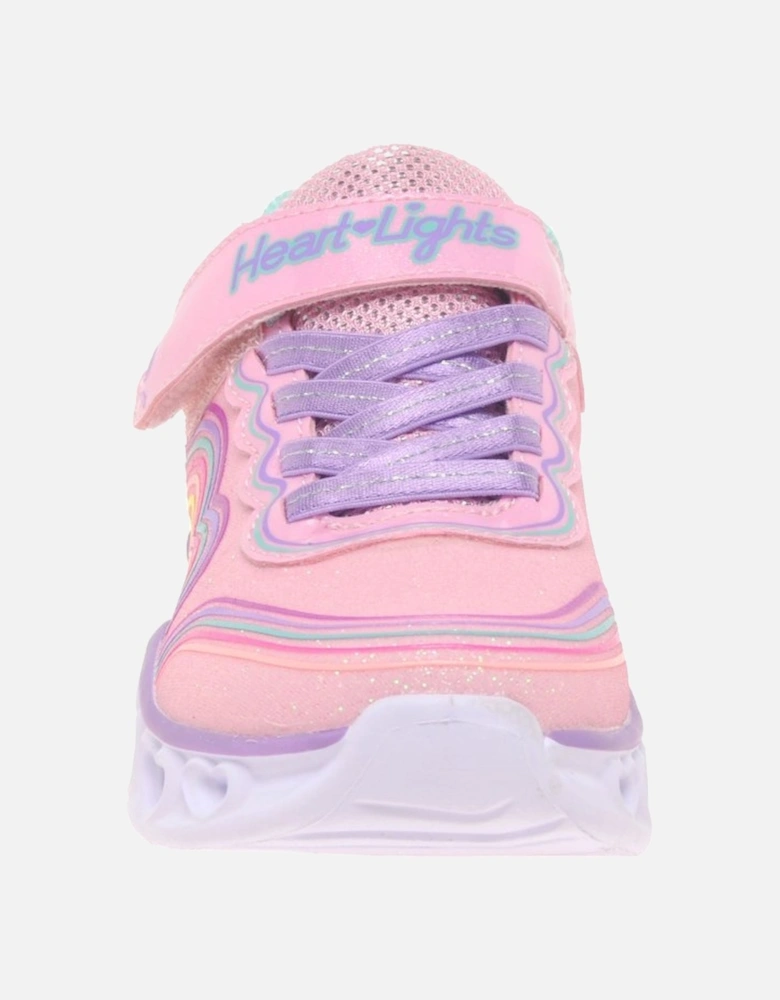 Heart Lights Retro Girls Trainers