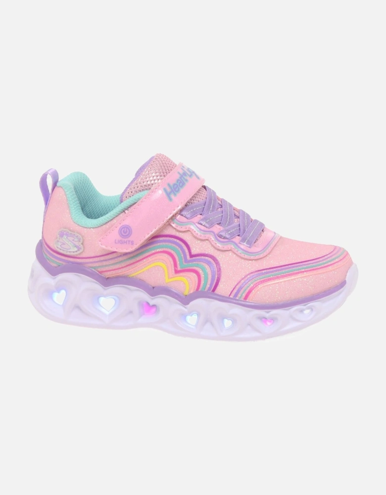 Heart Lights Retro Girls Trainers