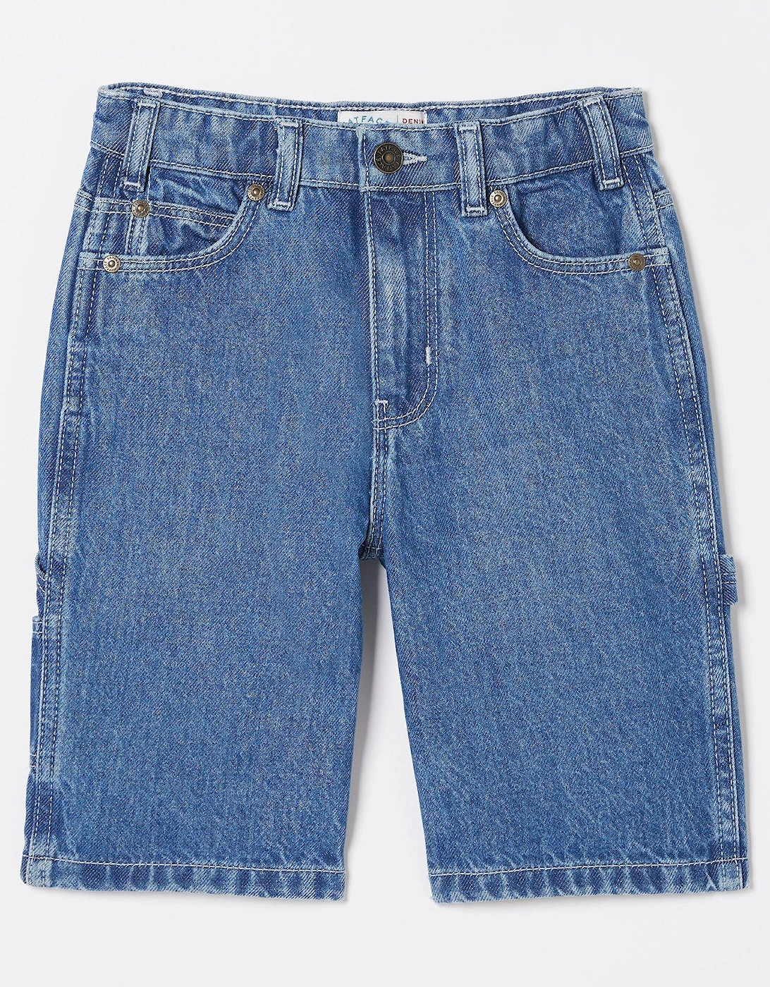 Boys Carpenter Denim Shorts - Denim Blue, 2 of 1