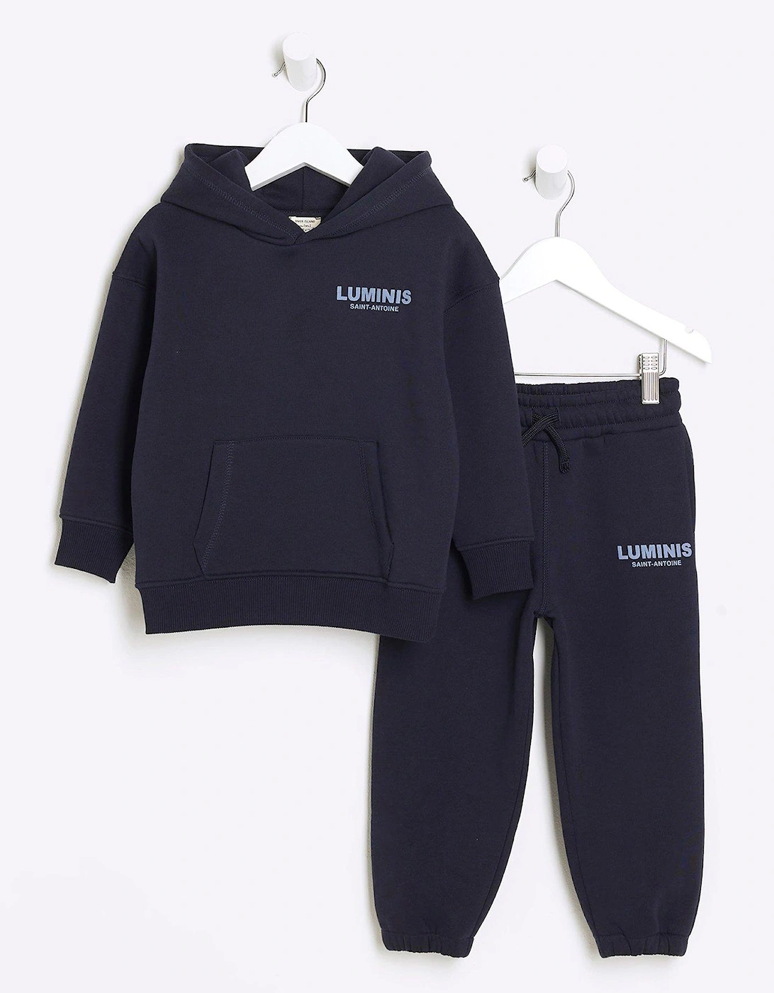 Mini Mini Boys Graphic Hoodie And Joggers Set - Navy, 2 of 1