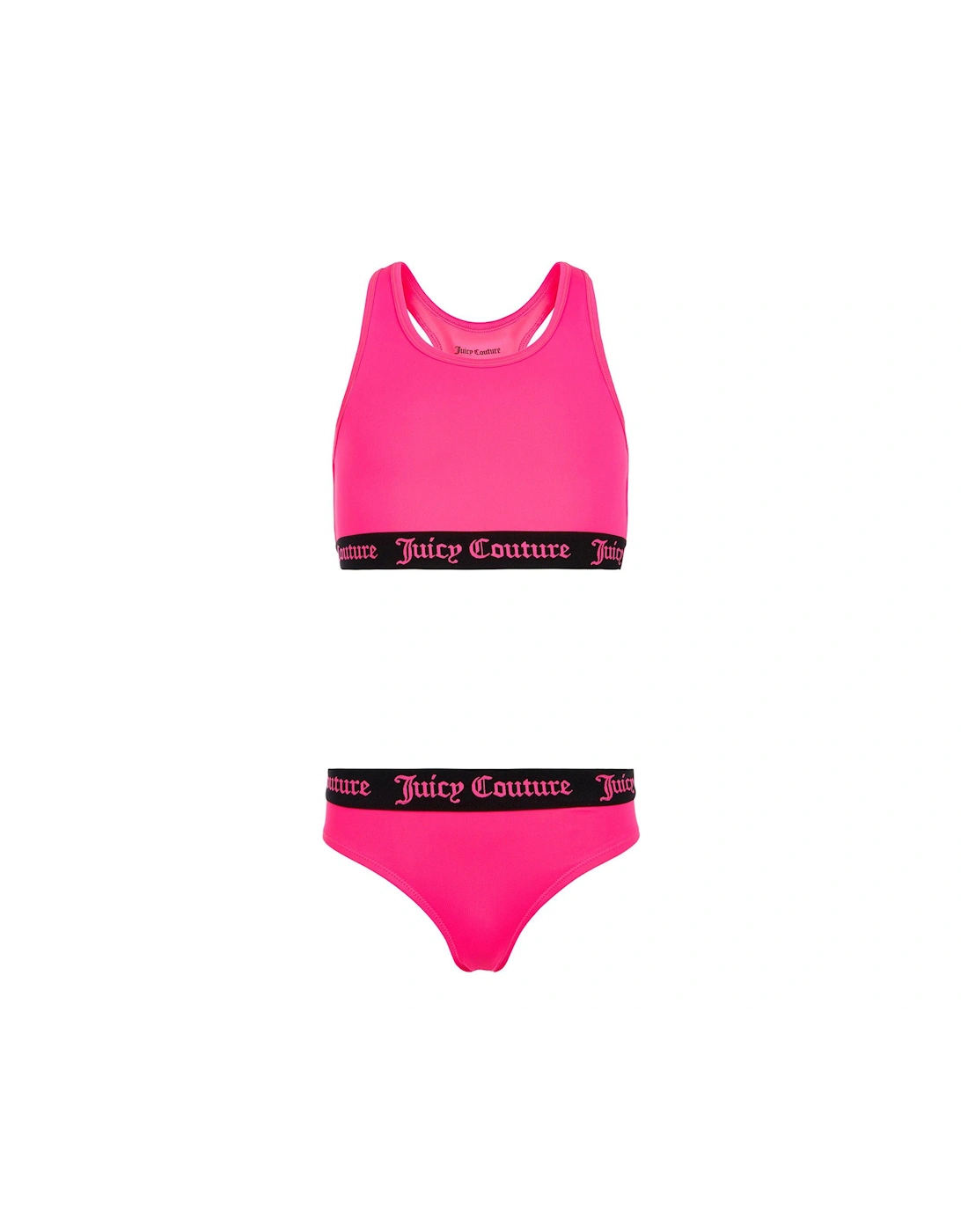 Girls Logo Elastic Swimset - Bright Pink, 4 of 3