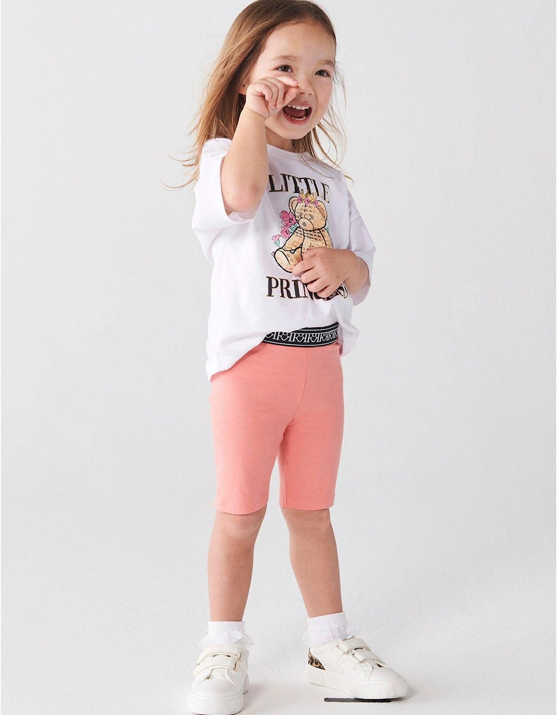 Mini Mini Girls Ri Cycle Shorts - Orange, 2 of 1