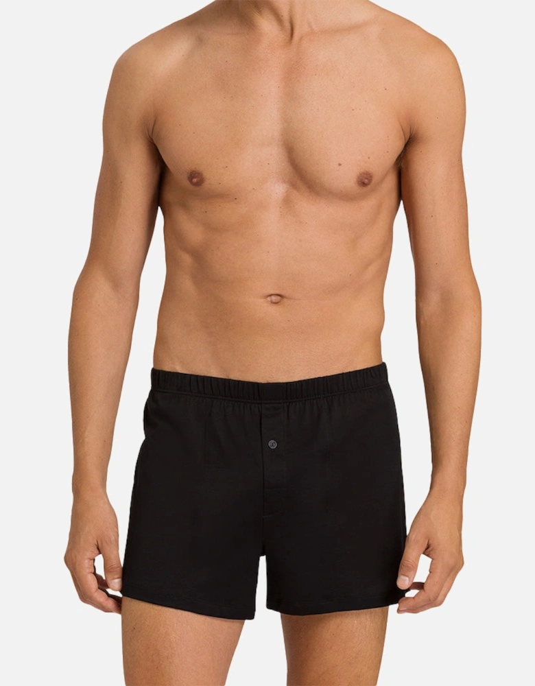 Cotton Sporty Boxer Short, Black