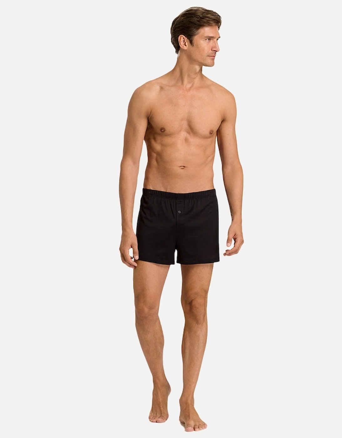 Cotton Sporty Boxer Short, Black