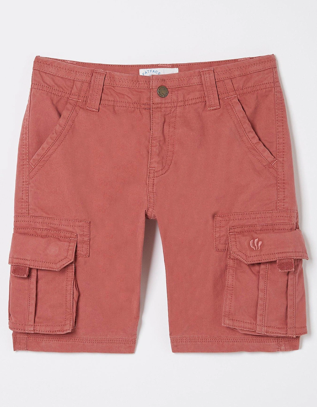 FatFace Boys Lulworth Cargo Shorts - Rust Red, 2 of 1