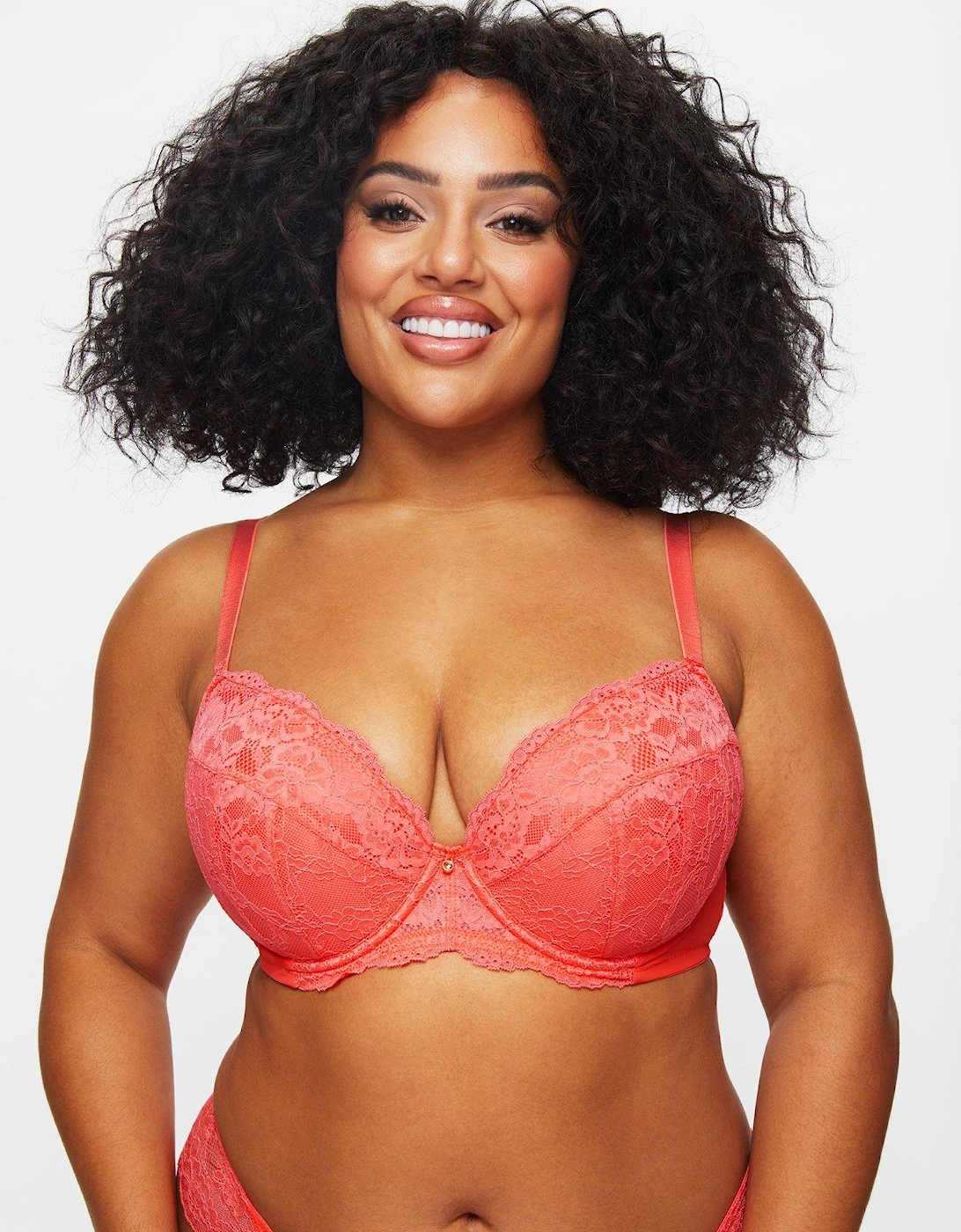 Bras Sexy Lace Planet Padded Plunge - Light Orange, 2 of 1