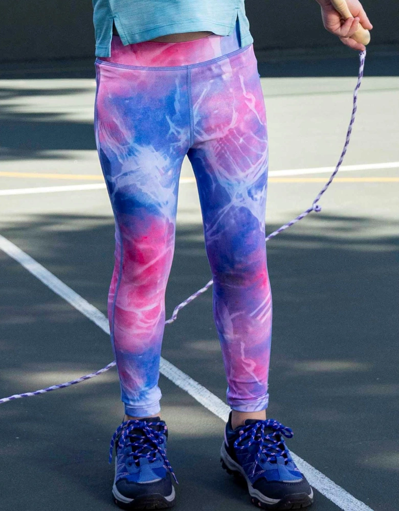 Childrens/Kids Flick Flack Marble Effect Leggings