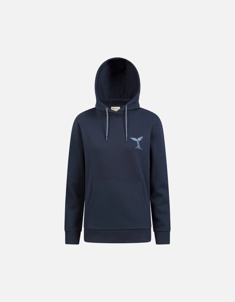 Womens/Ladies Whale Tail Regular Drawstring Hoodie