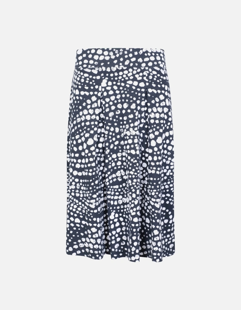 Womens/Ladies Waterfront Spotted Jersey Midi Skirt