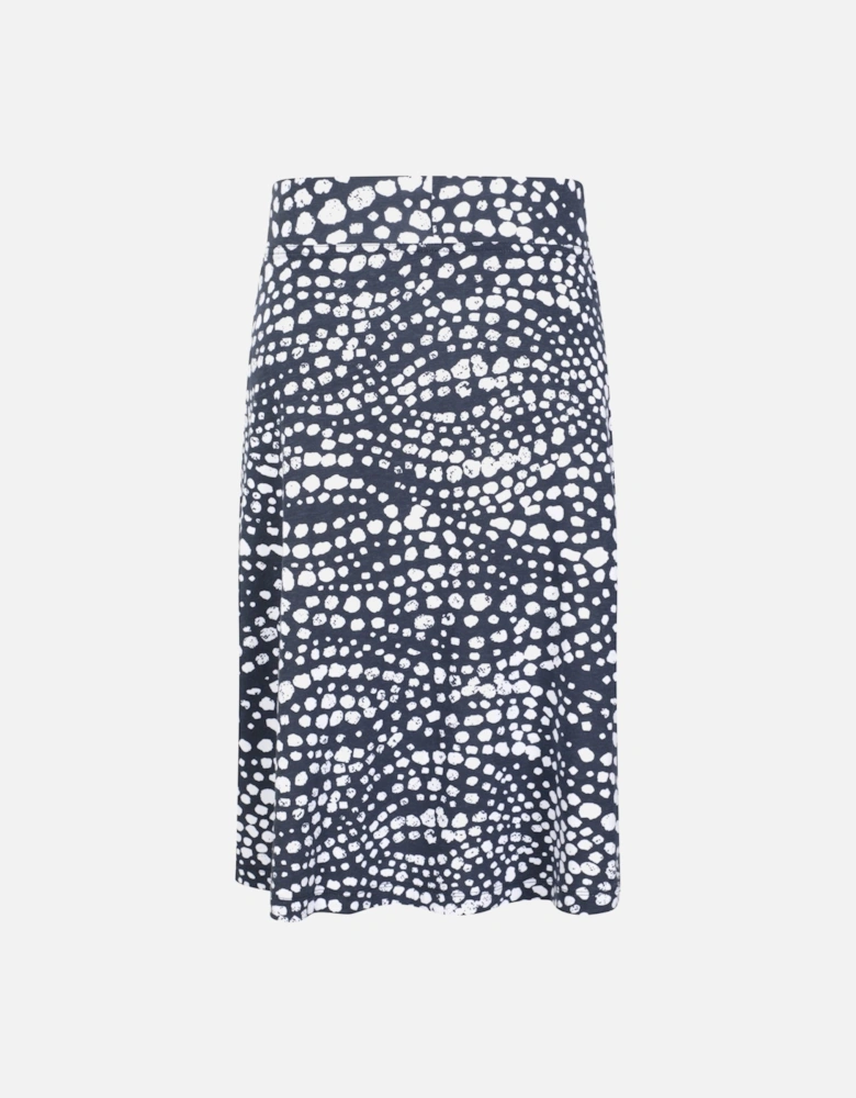 Womens/Ladies Waterfront Spotted Jersey Midi Skirt