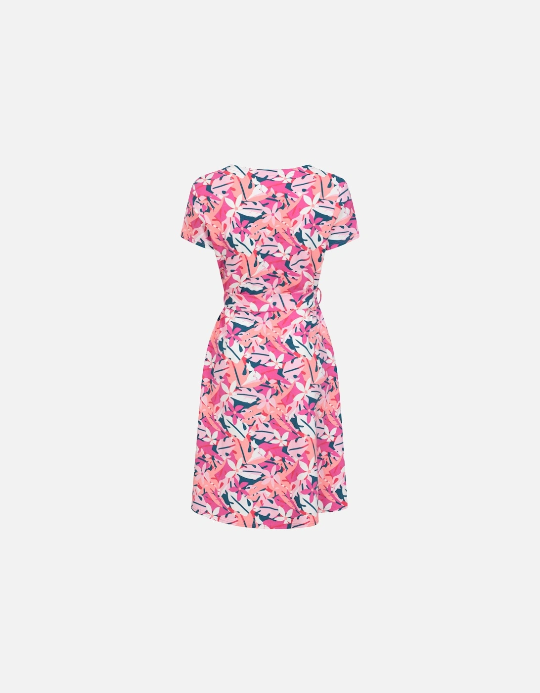 Womens/Ladies Santorini Leaf Print Jersey Wrap Dress