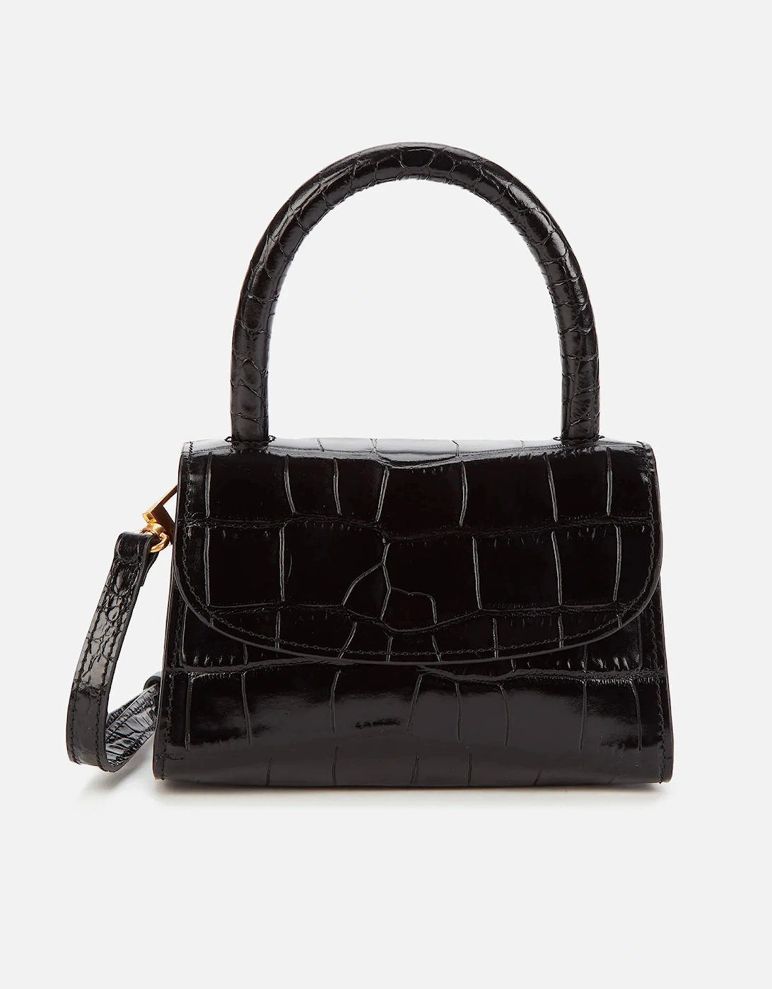 Women's Mini Croco Top Handle Bag - Black - - Home - Women's Mini Croco Top Handle Bag - Black, 2 of 1