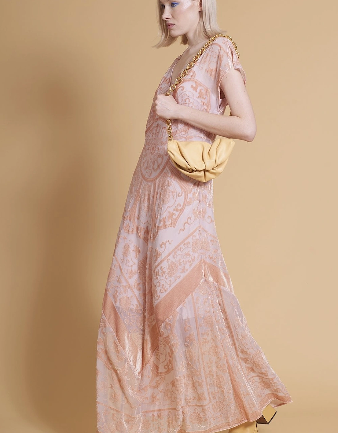 Pink Silk Devore Dress, 6 of 5