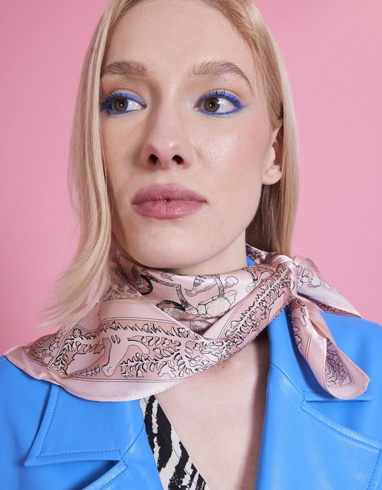 Pink Silk Scarf