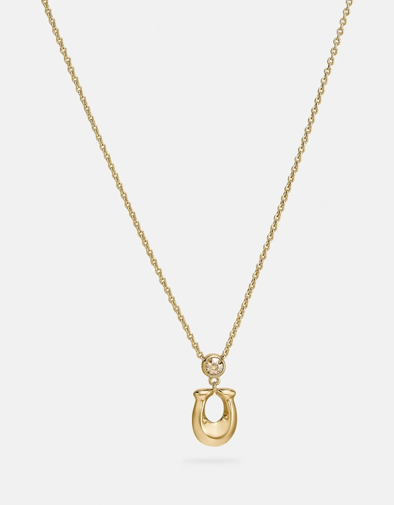 Women's C Crystal Necklace - Gold/Clear - - Home - Brands - - Women's C Crystal Necklace - Gold/Clear