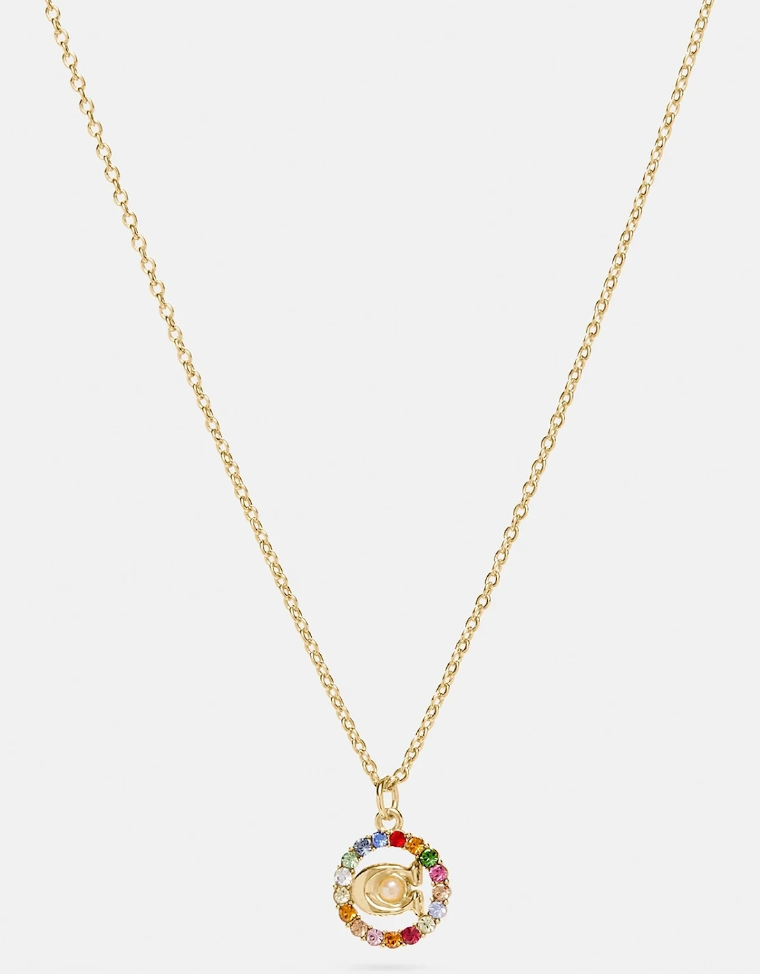 Women's C Multi Crystal Necklace - Gold/Multicolour - - Home - Brands - - Women's C Multi Crystal Necklace - Gold/Multicolour, 2 of 1
