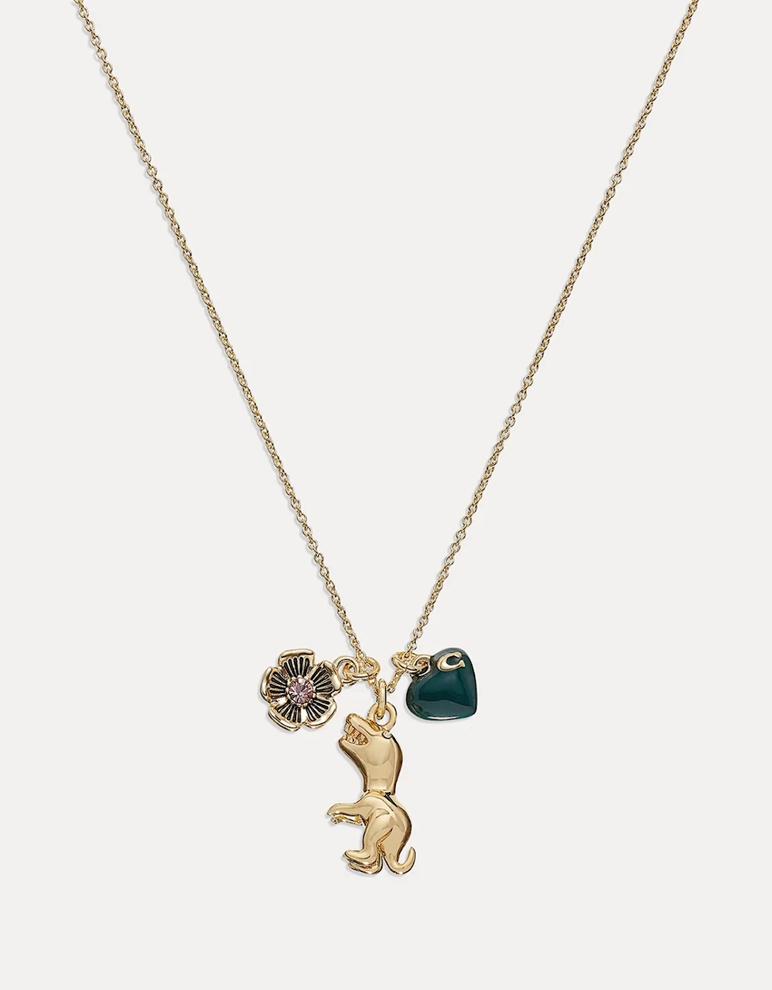 Women's Rexy Heart Charm Pendant Necklace - Gold/Green - - Home - Brands - - Women's Rexy Heart Charm Pendant Necklace - Gold/Green, 2 of 1