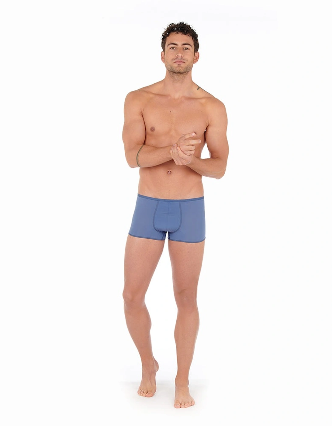 Plume Boxer Trunk, Mid Blue