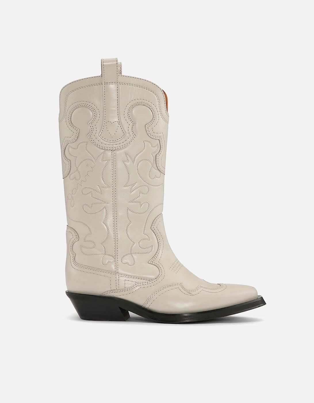 Women's Embroidered Leather Western Boots - - Home - Women's Embroidered Leather Western Boots