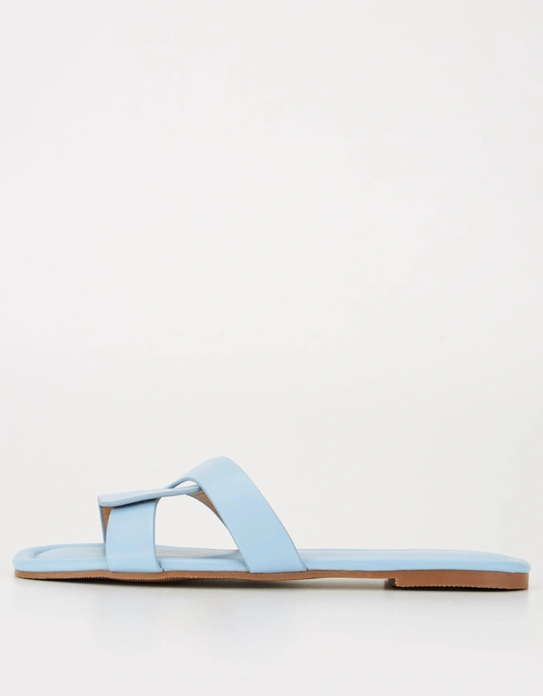 Wide Fitting Geeno Flat Sandal - Blue