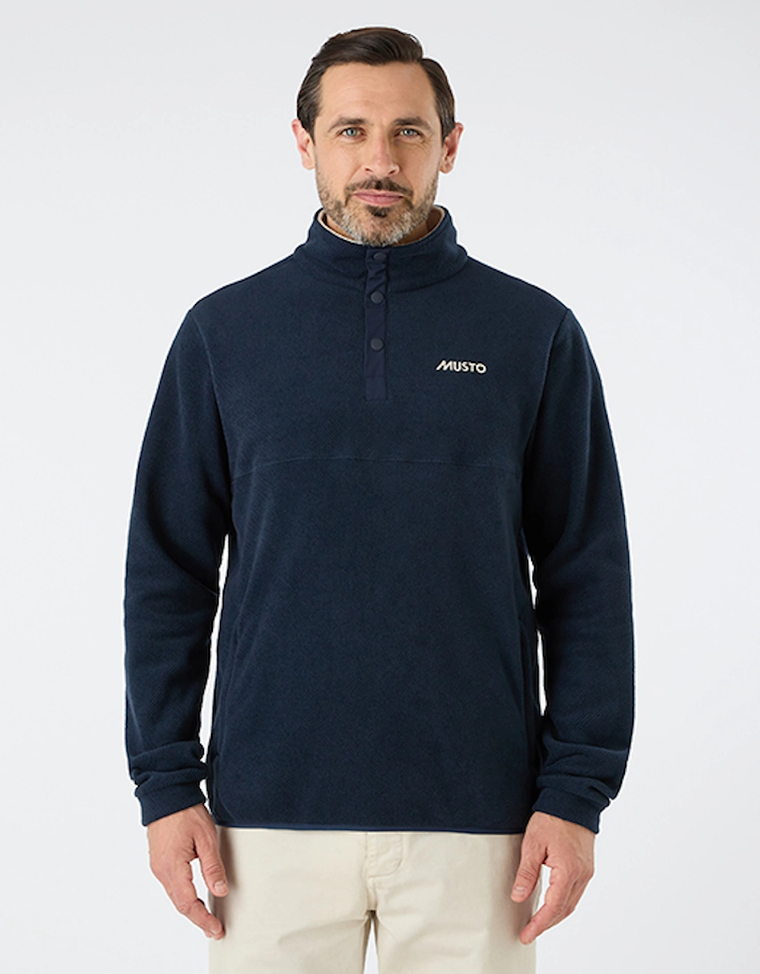 Men's Classic Fleece Pullover Navy, 6 of 5